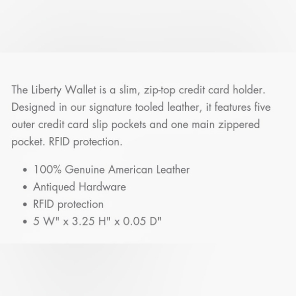 American Leather Co.The Liberty Wallet & Cardholder Brown  American leather co. - Picture 3 of 3